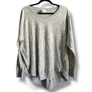 Freeloader oversized Gray Knit high low Sweater with zippers